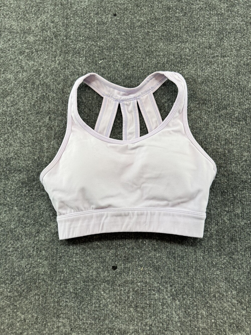 NVGTN Sports Bra Womens XS Purple Strappy Racerback Lined Athletic Gym Top